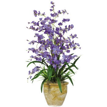Triple Dancing Lady Silk Flower Arrangement - SKU #1070