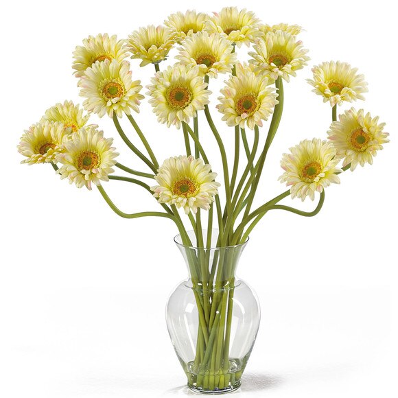 Gerber Daisy Liquid Illusion Silk Flower Arrangement - SKU #1086 - 5