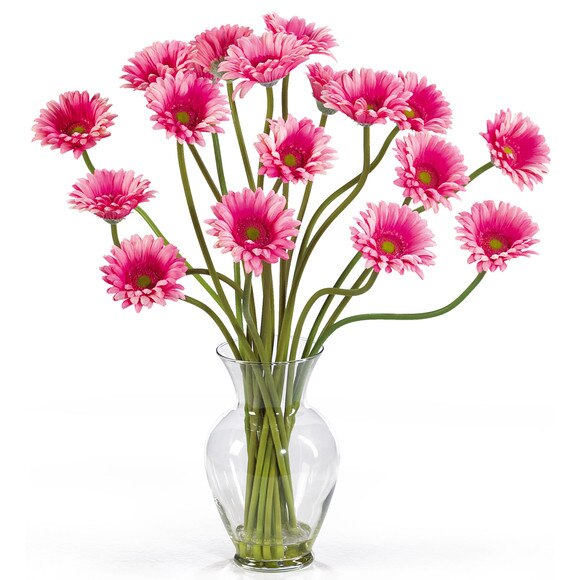 Gerber Daisy Liquid Illusion Silk Flower Arrangement - SKU #1086 - 2