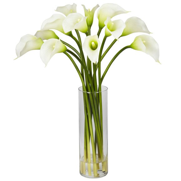 Mini Calla Lily Silk Flower Arrangement - SKU #1187 - 3