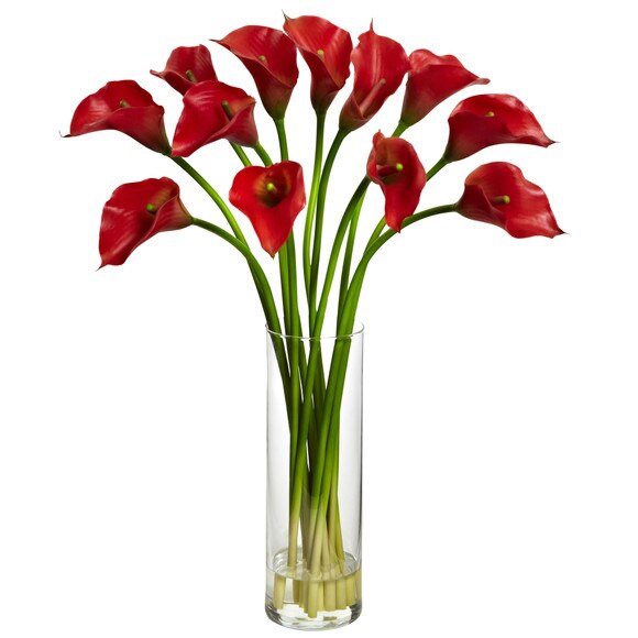 Mini Calla Lily Silk Flower Arrangement - SKU #1187
