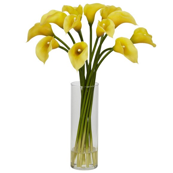 Mini Calla Lily Silk Flower Arrangement - SKU #1187 - 2