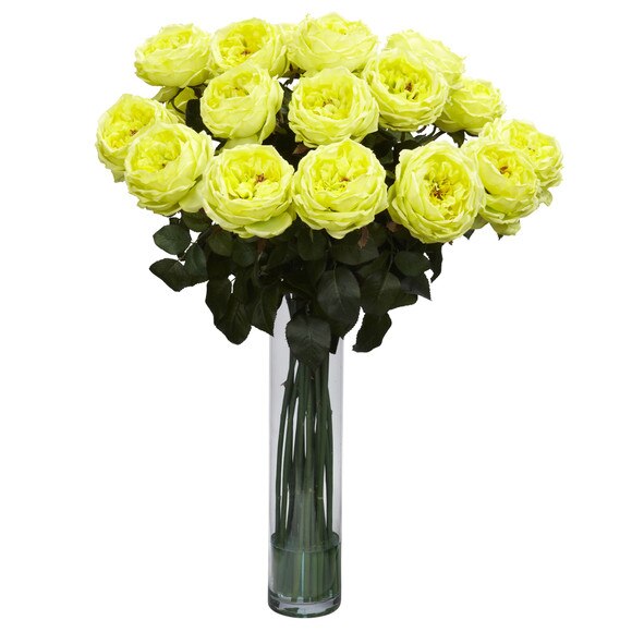 Fancy Rose Silk Flower Arrangement - SKU #1219 - 3