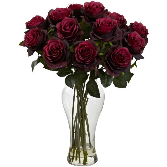 Blooming Roses w/Vase - SKU #1328 - 2