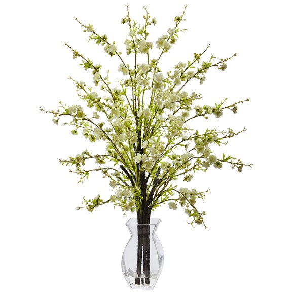 Cherry Blossom in Glass Vase - SKU #1459 - 2