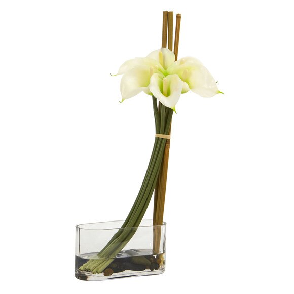 18 Calla Lily with Bamboo Artificial Arrangement - SKU #1576-CR - 3