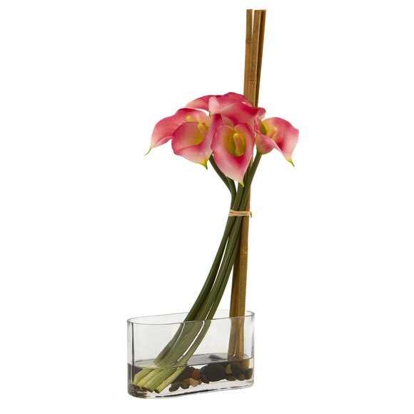 18 Calla Lily with Bamboo Artificial Arrangement - SKU #1576-CR - 1