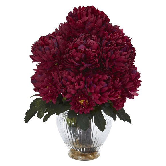 Mum Artificial Arrangement in Vase - SKU #1597