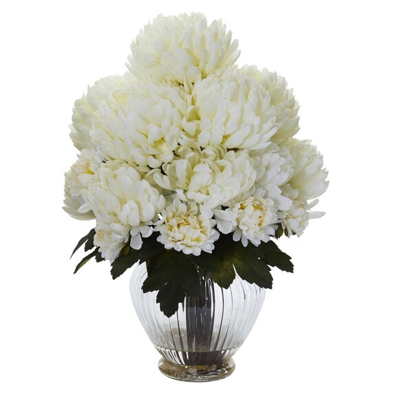 Mum Artificial Arrangement in Vase - SKU #1597 - 5