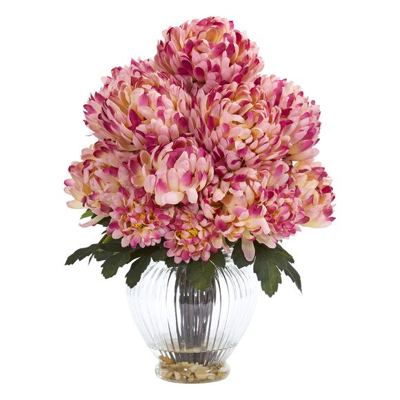 Mum Artificial Arrangement in Vase - SKU #1597 - 6