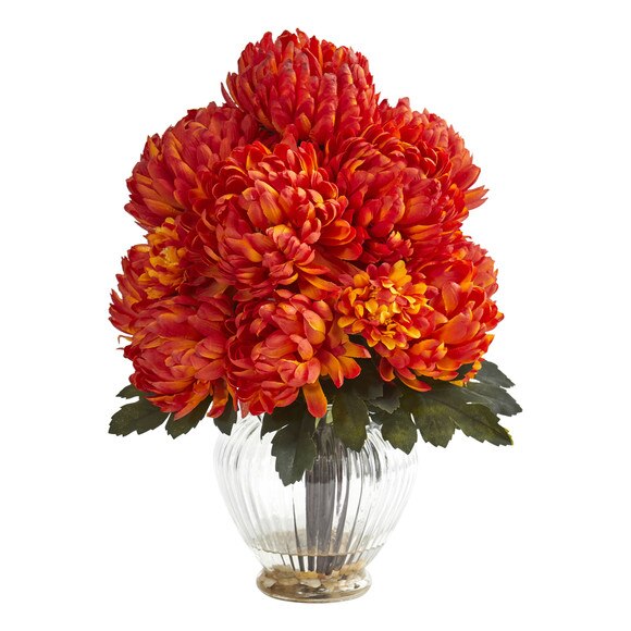 Mum Artificial Arrangement in Vase - SKU #1597 - 7