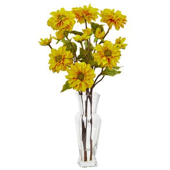 Zinnia Artificial Arrangement - SKU #1784-YL
