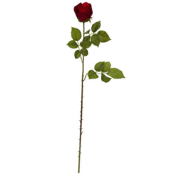 33 Elegant Red Rose Bud Stem - SKU #2145