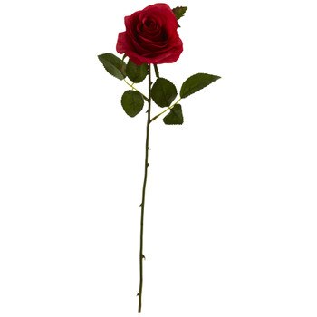 18 Single Rose Stem w/6 Lvs - SKU #2179