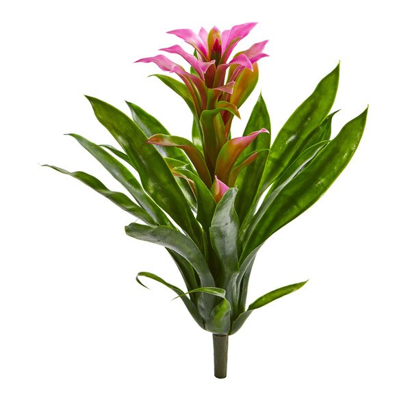 15 Bromeliad Artificial Flower Set of 4 - SKU #2238-S4 - 3