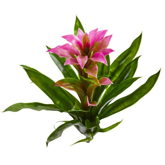 15 Bromeliad Artificial Flower Set of 4 - SKU #2238-S4 - 4