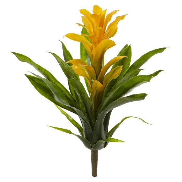15 Bromeliad Artificial Flower Set of 4 - SKU #2238-S4 - 6