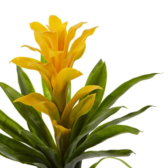 15 Bromeliad Artificial Flower Set of 4 - SKU #2238-S4 - 7