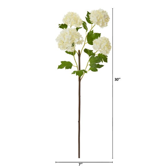 31.5 Snowball Hydrangea X 4 Bloom Collection - SKU #2314 - 1