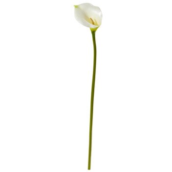 37.5 Open Calla Lily Flower Bloom Collection - SKU #2317-WH