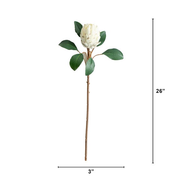 26-in Artificial King Protea Flower Stems - Set of 4 - SKU #2455-S4 - 1