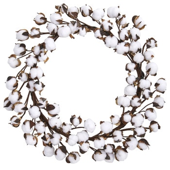 20 Cotton Ball Wreath - SKU #4190