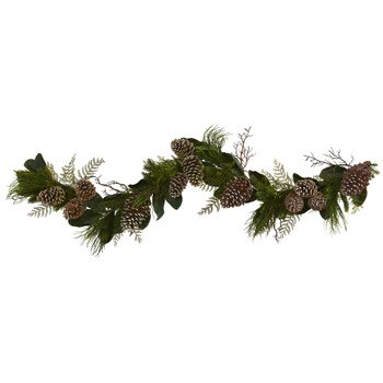 6 Pine Cone and Pine Artificial Garland - SKU #4199