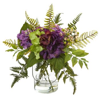 14 Hydrangea Berry Artificial Arrangement - SKU #4239