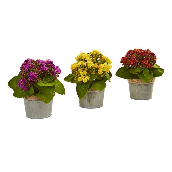 Kalanchoe Artificial Arrangements Set of 3 - SKU #4244-S3