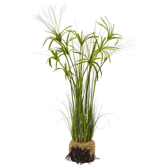 Papyrus Plant with Faux Soil - SKU #4566