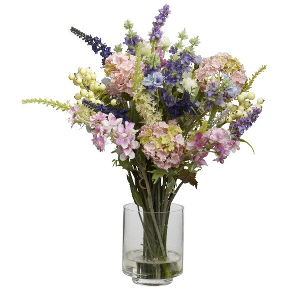 Lavender Hydrangea Silk Flower Arrangement - SKU #4760