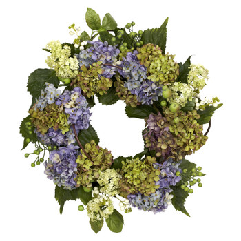 22 Hydrangea Wreath - SKU #4781