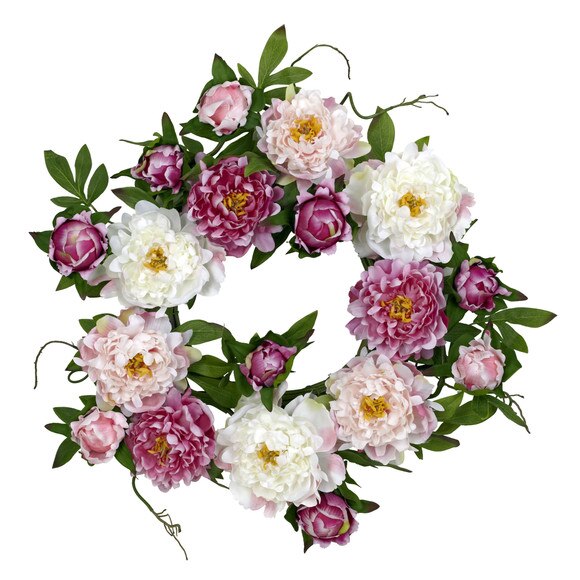 22 Peony Wreath - SKU #4788