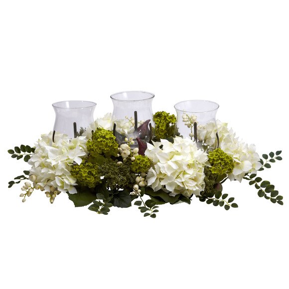 Snowball Hydrangea Triple Candelabrum - SKU #4806