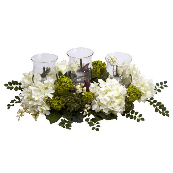 Snowball Hydrangea Triple Candelabrum - SKU #4806 - 1