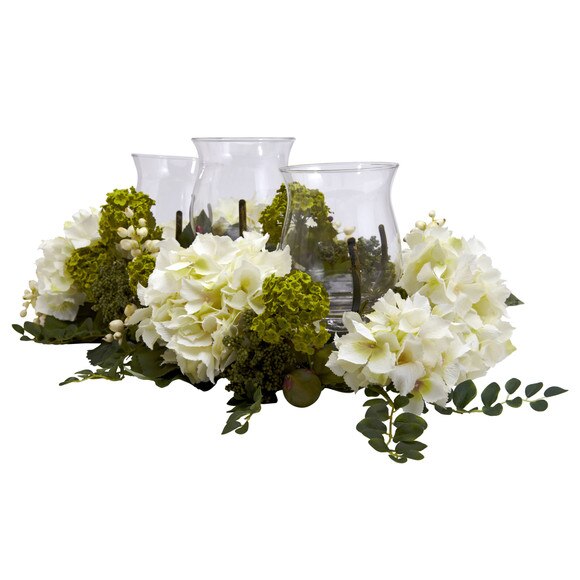 Snowball Hydrangea Triple Candelabrum - SKU #4806 - 2