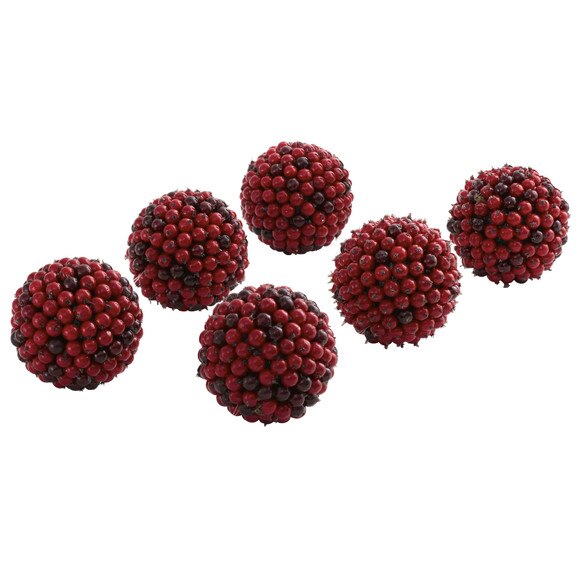 5 Red Berry Ball Set of 6 - SKU #4812-S6 - 1