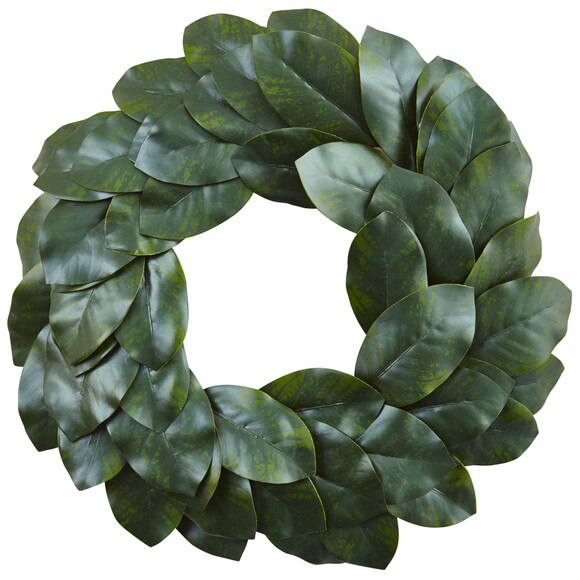 24 Magnolia Leaf Wreath - SKU #4874