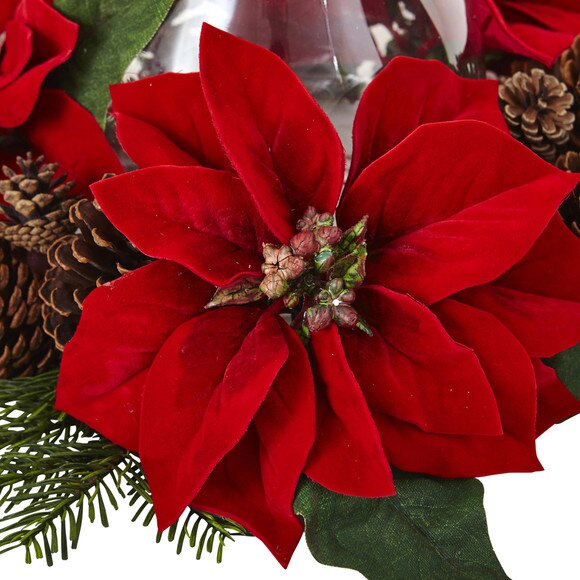 Poinsettia Pine Pine Cone Candelabrum - SKU #4875 - 3