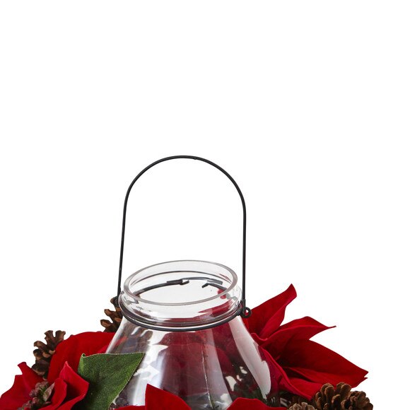 Poinsettia Pine Pine Cone Candelabrum - SKU #4875 - 5