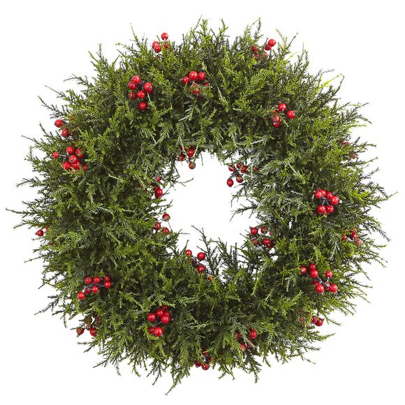 20 Cedar Berry Wreath - SKU #4891