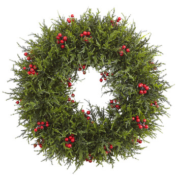 20 Cedar Berry Wreath - SKU #4891