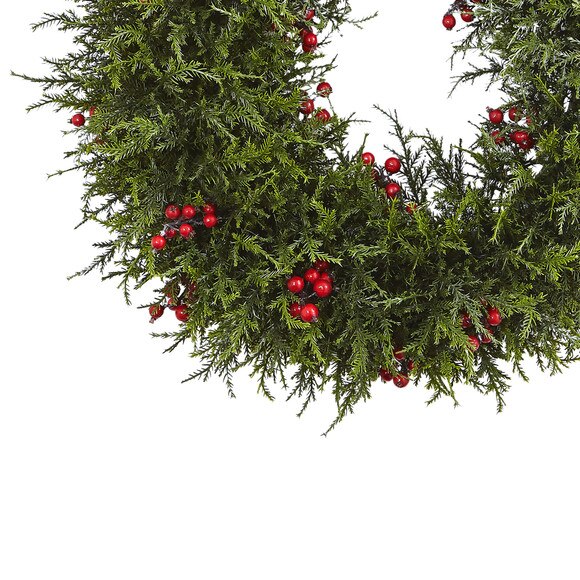 20 Cedar Berry Wreath - SKU #4891 - 1