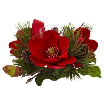 Red Magnolia Pine Candelabrum - SKU #4894