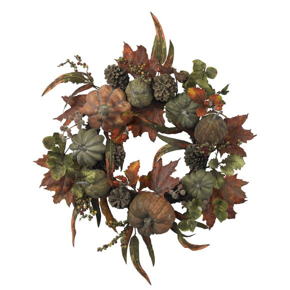 24 Pumpkin Gourd Wreath - SKU #4902