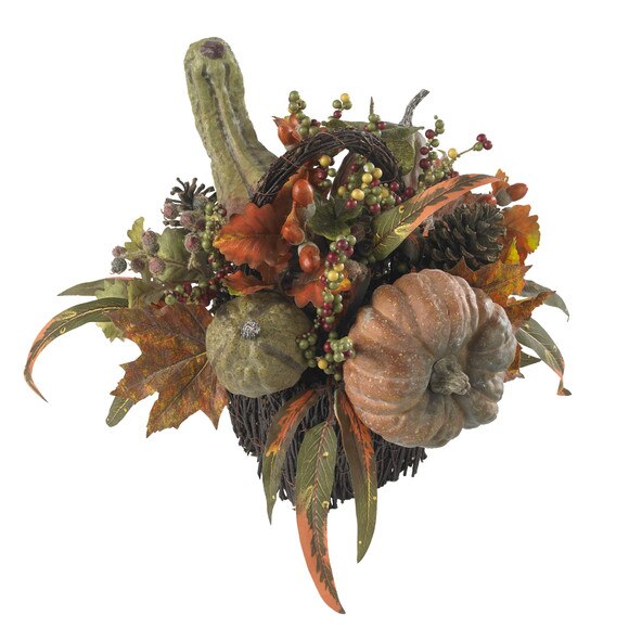 Fall Pumpkin Berry Table Arrangement - SKU #4903 - 1