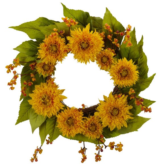 22 Golden Sunflower Wreath - SKU #4904