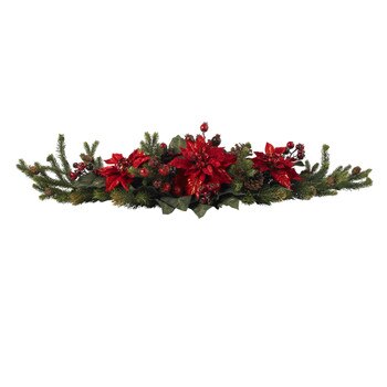 Poinsettia Berry Centerpiece - SKU #4917