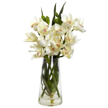 Cymbidium Orchid w/Vase - SKU #4992