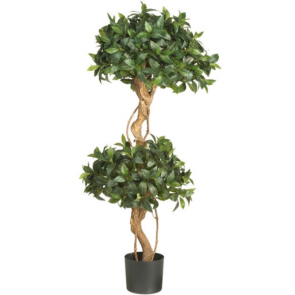 4 Sweet Bay Double Ball Topiary Silk Tree - SKU #5233